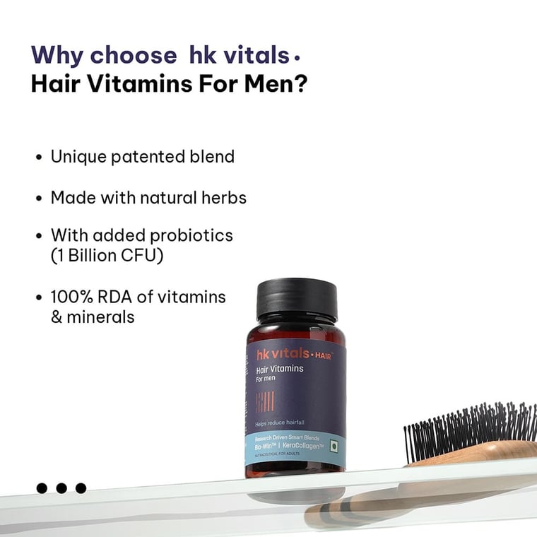 10-(4 - HK Vitals Hair Vitamins for Men,  30 tablets  Unflavoured