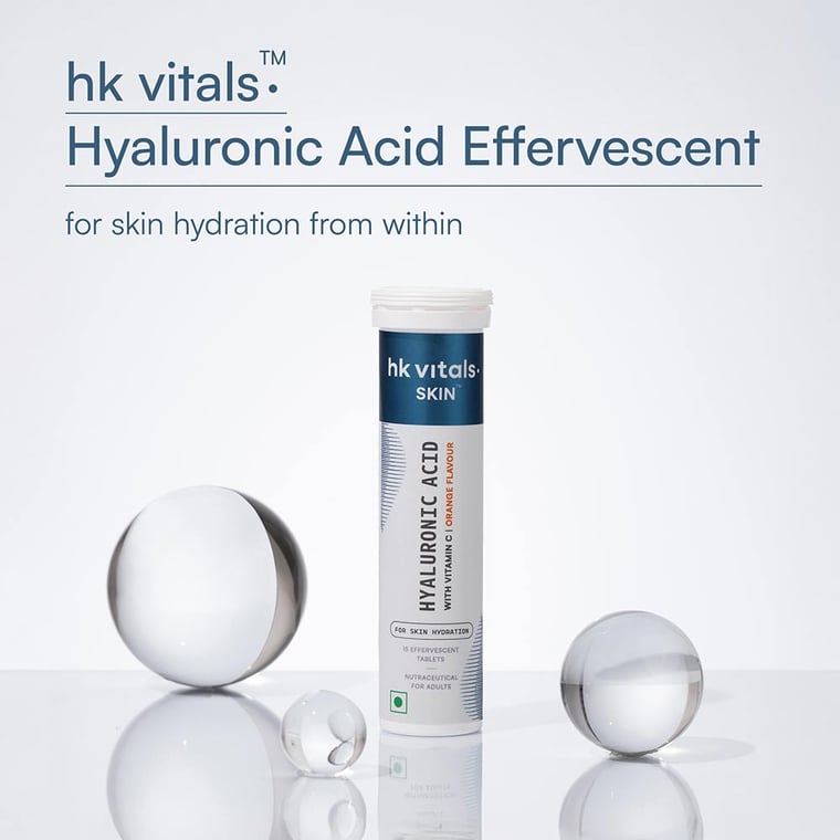 3 - HK Vitals Hyaluronic Acid Effervescent,  15 tablet(s)  Orange