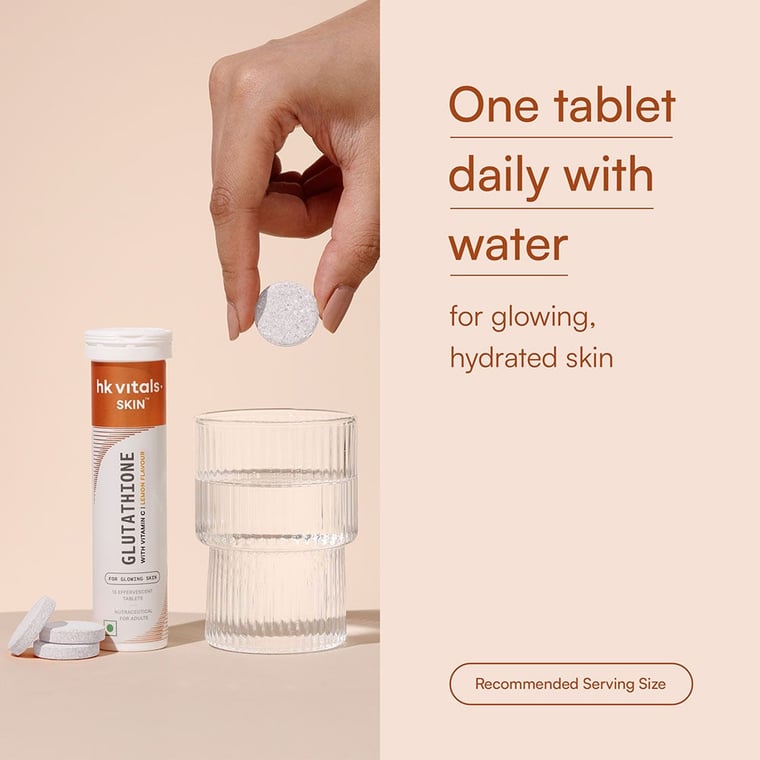 6 - HK Vitals Glutathione Effervescent with Vitamin C,  Lemon  15 tablet(s)